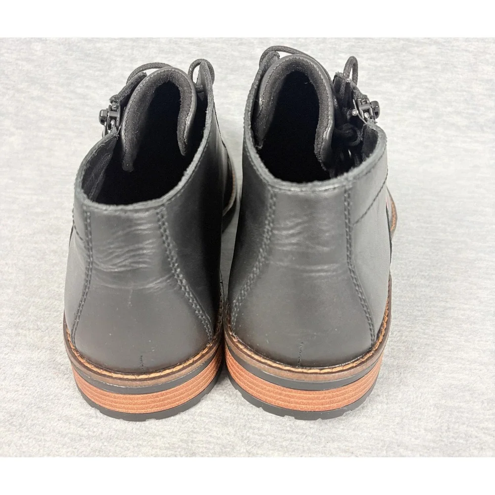Rieker Dustin 09 Nero Chukka Boots Mens 10 Black Leather Antistress Comfort